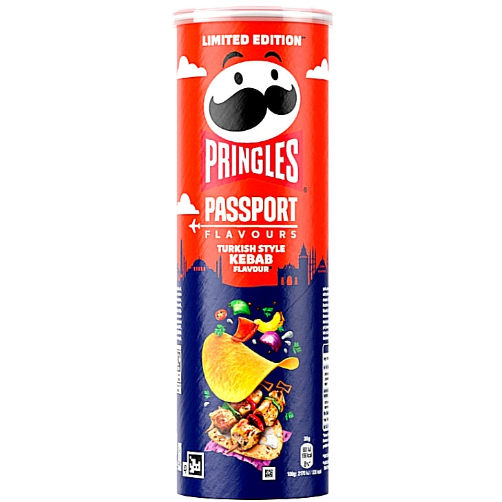 Pringles Passport Turkish Style Kebab Flavour 165g Vegan Limited.