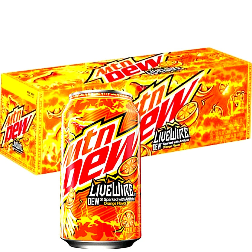 Mountain Dew Livewire 12 X 355 ml Dosen USA Import.