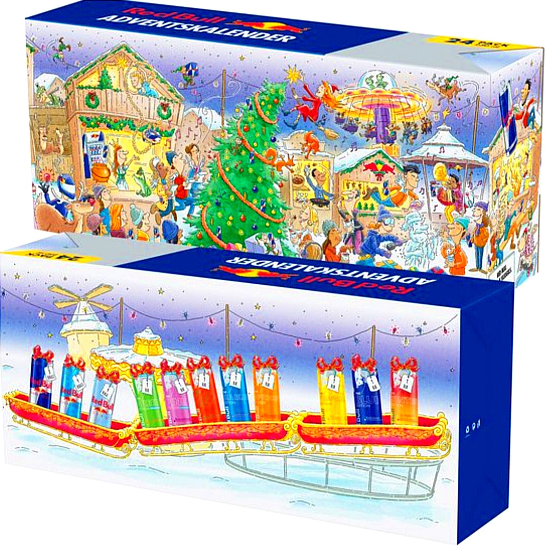 Red Bull Adventskalender 24 x 250 ml Dosen NL. als Weinachtsgeschenk.