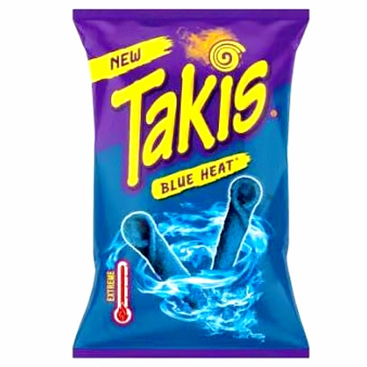 Takis Blue Heat 100g Tortilla Chips Rolls aus Mais Scharf Blau