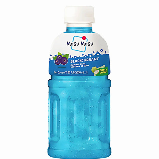 Mogu Mogu Blue (Black Current) Johannisbeere Getränk mit Nata de Coco 320ml