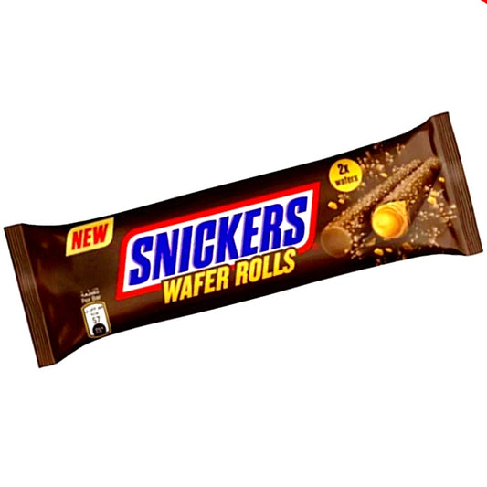Snickers Wafer Roll 24g Knusprige Waffel mit Karamell, Erdnüssen und Schokolade