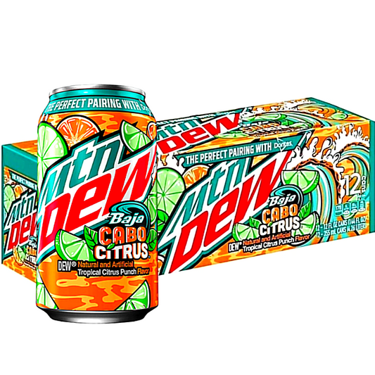 Mountain Dew USA Baja Cabo Citrus 12 X 355 ml Dosen USA Import.